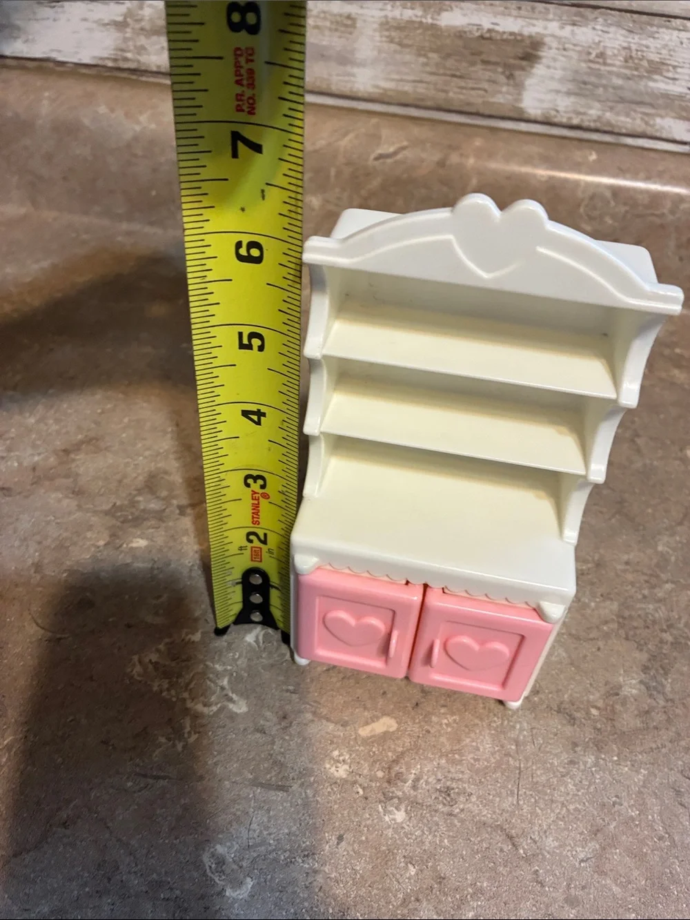 Playskool 1994 Pink & White Heart Cabinet Toy Hutch - Picture 8 of 8